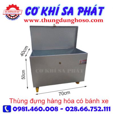 THÙNG ĐỰNG HÀNG HÓA CÓ BÁNH XE KT 70 X 50 X 40CM